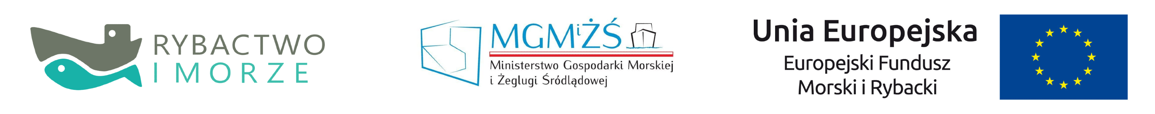 baner z logami Rybactwo i Morze, EFMiR, MGMiŻŚ